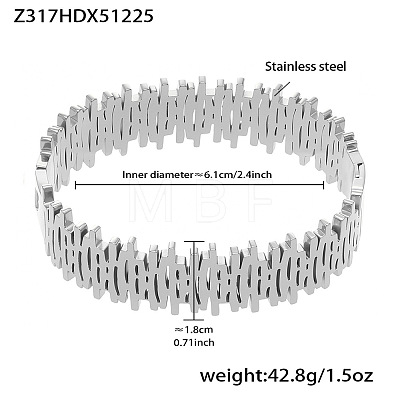 316L Surgical Stainless Steel Hinged Bangles for Women WG72D80-01-1