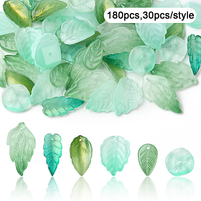 Baking Paint Transparent Glass Pendants DGLA-YW0001-64A-1