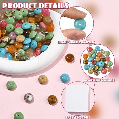 160Pcs 8 Colors Acrylic Imitation Gemstone Beads MACR-YW0004-87-1