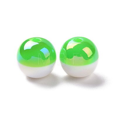 Two Tone Opaque Resin Beads RESI-A020-02B-1