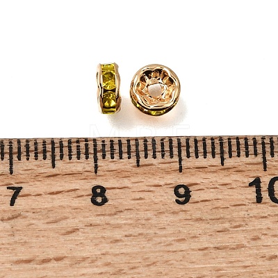 Brass Rhinestone Beads RB-K001-02G-02-1