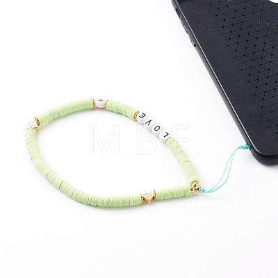 Polymer Clay Heishi Beaded Mobile Straps HJEW-JM00464-02-1