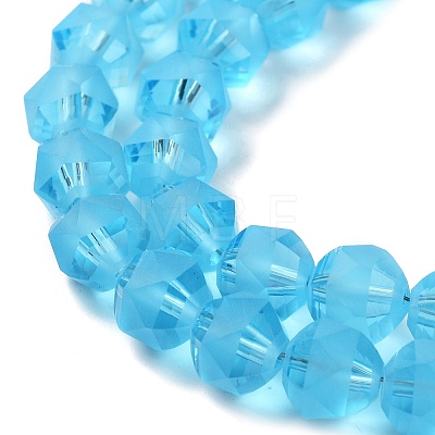 Electroplate Transparent Glass Beads Strands EGLA-I018-FA06-1