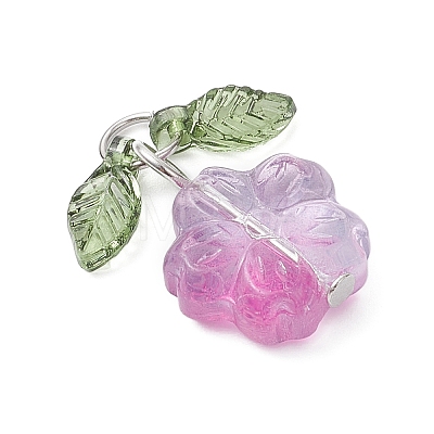 Transparent Normal Glass Pendants PALLOY-JF04571-02-1
