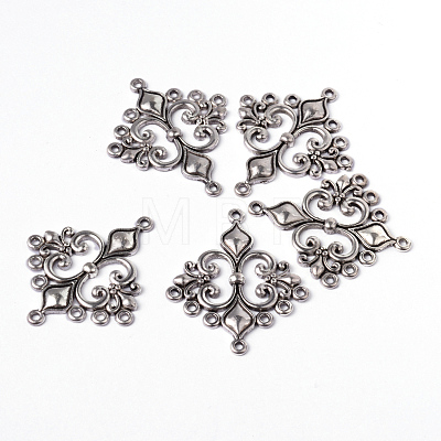 Antique Silver Tibetan Style Rhombus Chandelier Component Links for Dangle Earring Making X-EA9734Y-NF-1