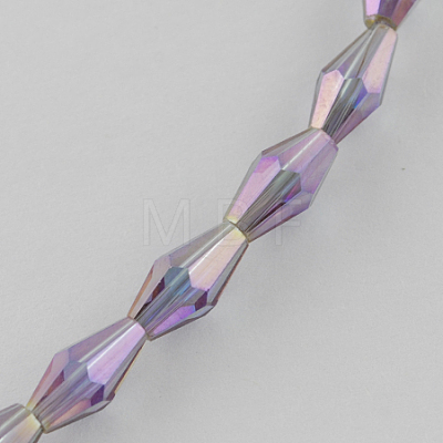 Electroplate Glass Beads Strands EGLA-R021-8x4mm-02-1