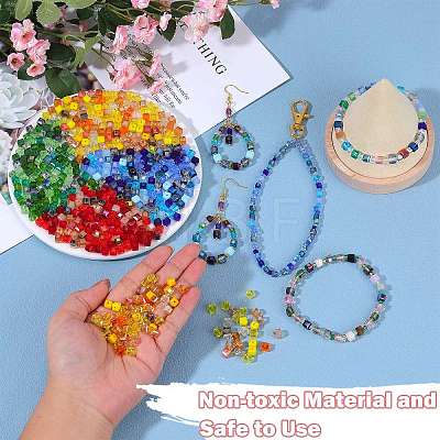 2 Bags Imitation Artificial Crystal Glass Beads GLAA-SZ0001-95C-04-1