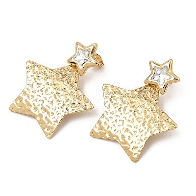 304 Stainless Steel Rhinestone Stud Earrings SA-CBAF6AD-24G-1