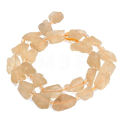 Raw Rough Heated Natural Lemon Quartz Beads Strands GG-CBA0B77-A06-01-1
