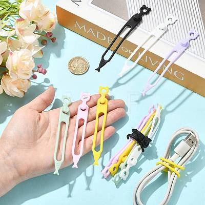 12Pcs Silicone Flexible Cord Organizer FIND-FS0005-33F-1