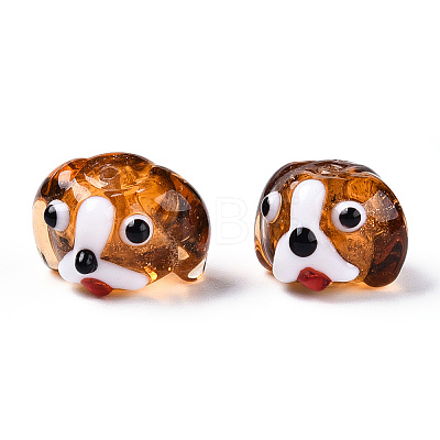 Handmade Gold Sand Lampwork Beads LAMP-L079-03-M-1