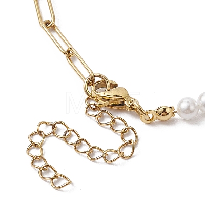 304 Stainless Steel Paperclip Chains Bracelets BJEW-TA00464-1