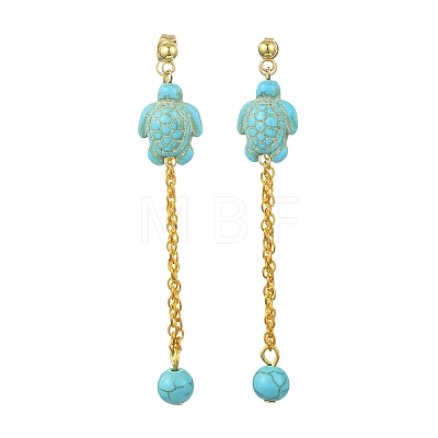 304 Stainless Steel Dangle Stud Earrings for Women EJEW-JE07233-01-1