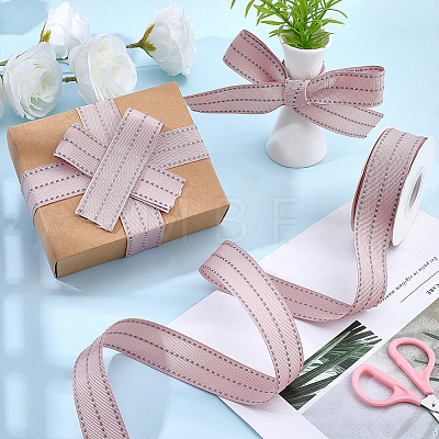 Polycotton Stripe Ribbon OCOR-WH0078-506B-1