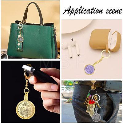  8Pcs 2 Colors Alloy Pendant Keychain FIND-NB0002-91-1