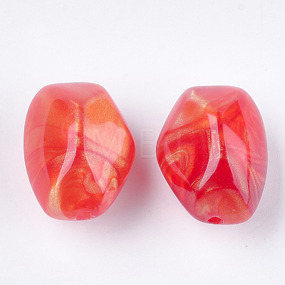 Imitation Gemstone Acrylic Beads X-OACR-T011-111-1