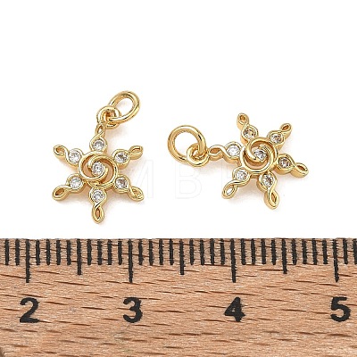 Brass Micro Pave Cubic Zirconia Charms CU-CBAF0F8-17A-G-1