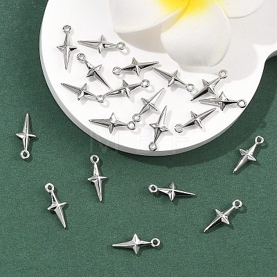 SHEGRACE Brass Lightning Bolt Charms XGR0168P-106P-1