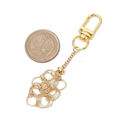 304 Stainless Steel Macrame Chain Pouch Empty Stone Holder Pendant Decoration HJEW-JM02080-1