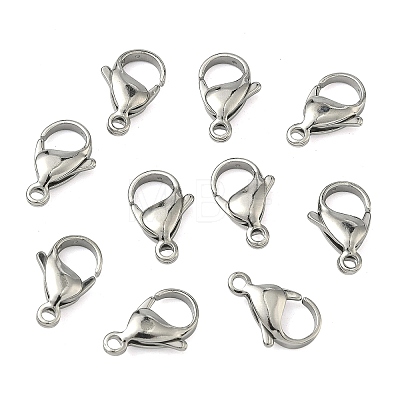 Tarnish Resistant 304 Stainless Steel Lobster Claw Clasps STAS-AB17-1