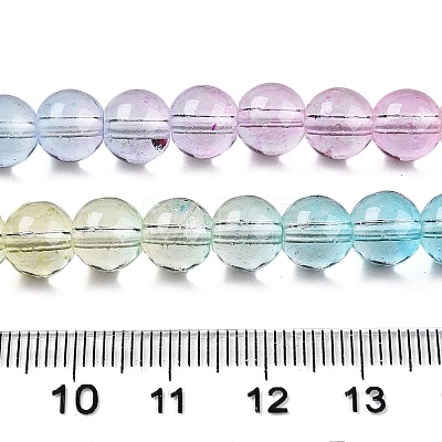 Baking Painted Transparent Glass Beads DGLA-M001-8mm-03-1