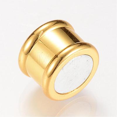 Brass Magnetic Clasps with Glue-in Ends KK-R052-22G-1