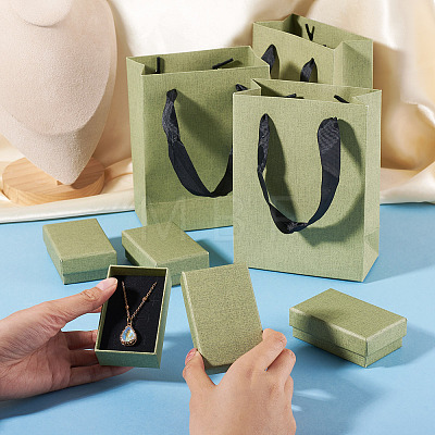 4Pcs Rectangle Paper Jewelry Display Cases CON-TA0001-39B-01-1