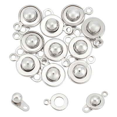 10Pcs Brass Snap Clasps KK-UN0001-73-1