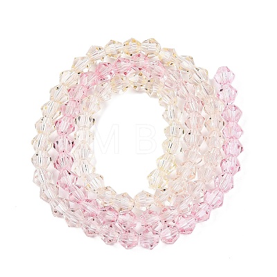 Gradient Color Baking Painted Glass Bead Strands DGLA-A039-T4mm-A01-1