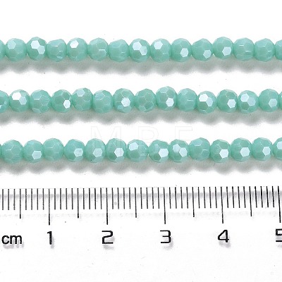 Electroplate Opaque Glass Beads Strands EGLA-A035-P4mm-A14-1