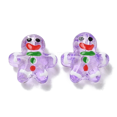 Christmas Handmade Lampwork Beads Strands LAMP-M021-02E-1