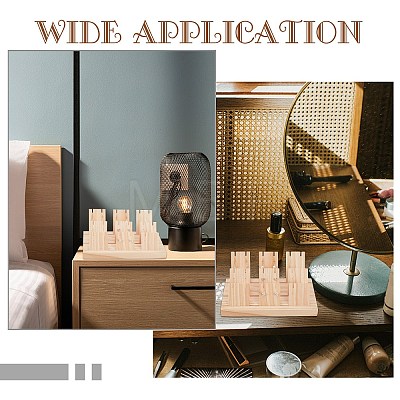Wooden Earring Holder Necklace Shelf Tray Counter Pendant Jewelry Storage Props Display EDIS-WH0012-02-1
