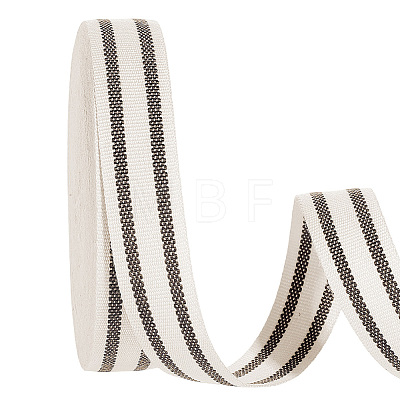 Cotton Stripe Pattern Ribbon OCOR-WH0078-550A-1
