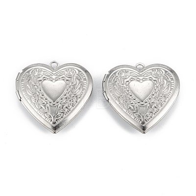 Non-Tarnish 316 Surgical Stainless Steel Locket Pendants X-STAS-C026-01P-1