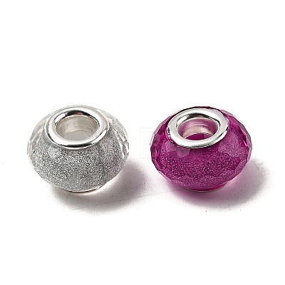 Faceted Resin European Beads RESI-C063-01I-1