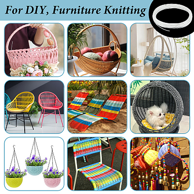 Plastic Rattan Wicker Strips DIY-WH0816-132G-1