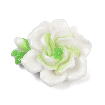 Opaque Resin Flowers Cabochons RESI-R463-02F-1