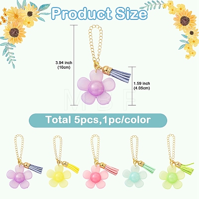 5Pcs Brass Wine Glass Charms HJEW-YW00456-1