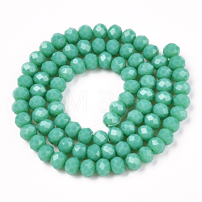 Opaque Solid Color Imitation Jade Glass Beads Strands EGLA-A044-P2mm-D31-1