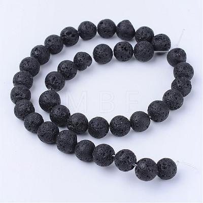 Natural Lava Rock Beads Strands G-Q462-12mm-24-1