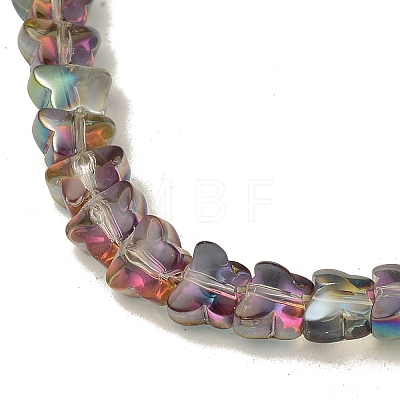 Electroplate Transparent Glass Beads Strands EGLA-L044-G-1