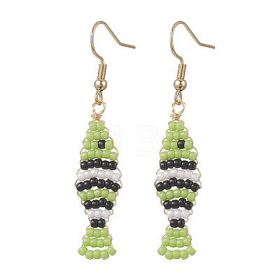 Handmade Glass Seed Beads Dangle Earrings EJEW-MZ00712-1