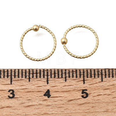 Brass Ball Captive Bead Nose Ring AJEW-G075-01G-02-1