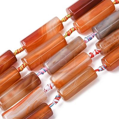 Natural Red Agate Beads Strands G-P605-J01-01-1