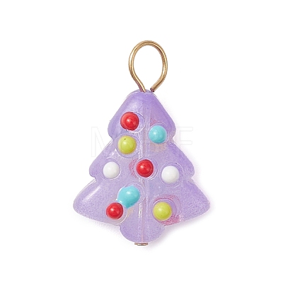 Handmade Bumpy Glass Enamel Pendants PALLOY-JF04469-01-1