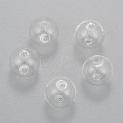 Handmade Blown Glass Globe Beads DH017J-1-1