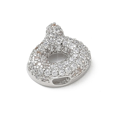 Brass Micro Pave Clear Cubic Zirconia Pendants KK-A300-02P-1