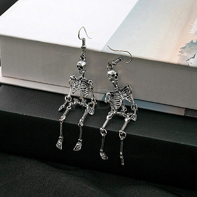 Alloy Skeleton Dangle Earrings FS-WGB7D7C-01-1