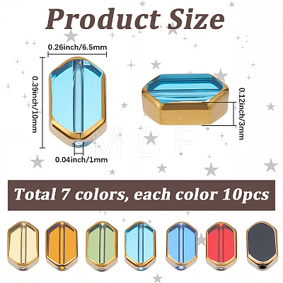 70Pcs 14 Bags 7 Colors Glass Beads GLAA-SC0003-38-1