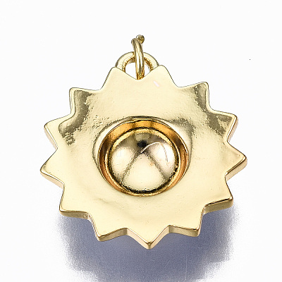 Brass Enamel Pendants KK-S362-016-NR-1